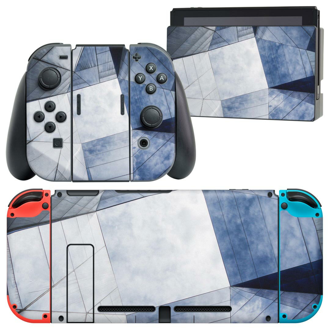 igsticker Nintendo Switch 用 デザインスキンシール 任天堂 ニンテンドー スイッチ 専用 本体ドック Joy-Con Joycon ジョイコン 専用 ゲーム機 カバー アクセサリー フィルム ステッカー 022882 建築物　写真