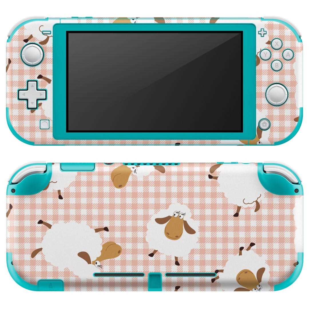 igsticker Nintendo Switch Lite 専用 デザインスキンシール 全面 ニンテンドー スイッチ ライト 専用 ゲーム機 カバー アクセサリー フィルム ステッカー エアフリー 006883 ひつじ　動物　模様