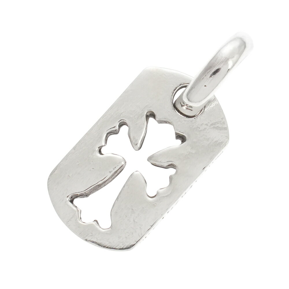 クロムハーツ(chrome hearts) タイニーカットアウトクロス ドッグタグ TINY CO CROSS DOG TAG 【シルバーネックレストップ チャーム】