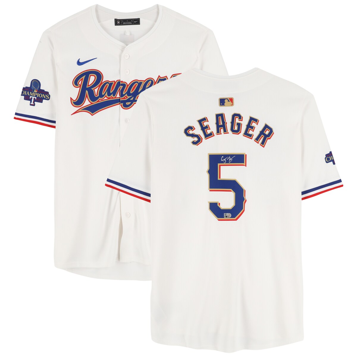【公式グッズ】MLB レンジャーズ コーリー・シーガー 直筆サイン ユニフォーム Fanatics（ファナティクス） (AUT BB JERSEY 45560)