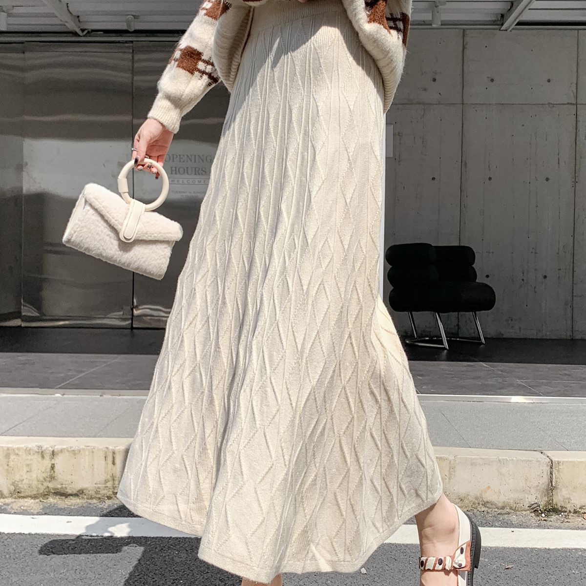 ニットロングスカート (T)