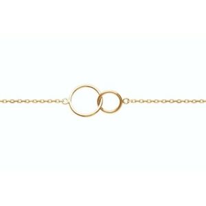 【送料無料】ジュエリー・アクセサリー ブレスレットドゥセルクルエントレラセプラケebracelet deux cercles entrelaces plaque or deesse