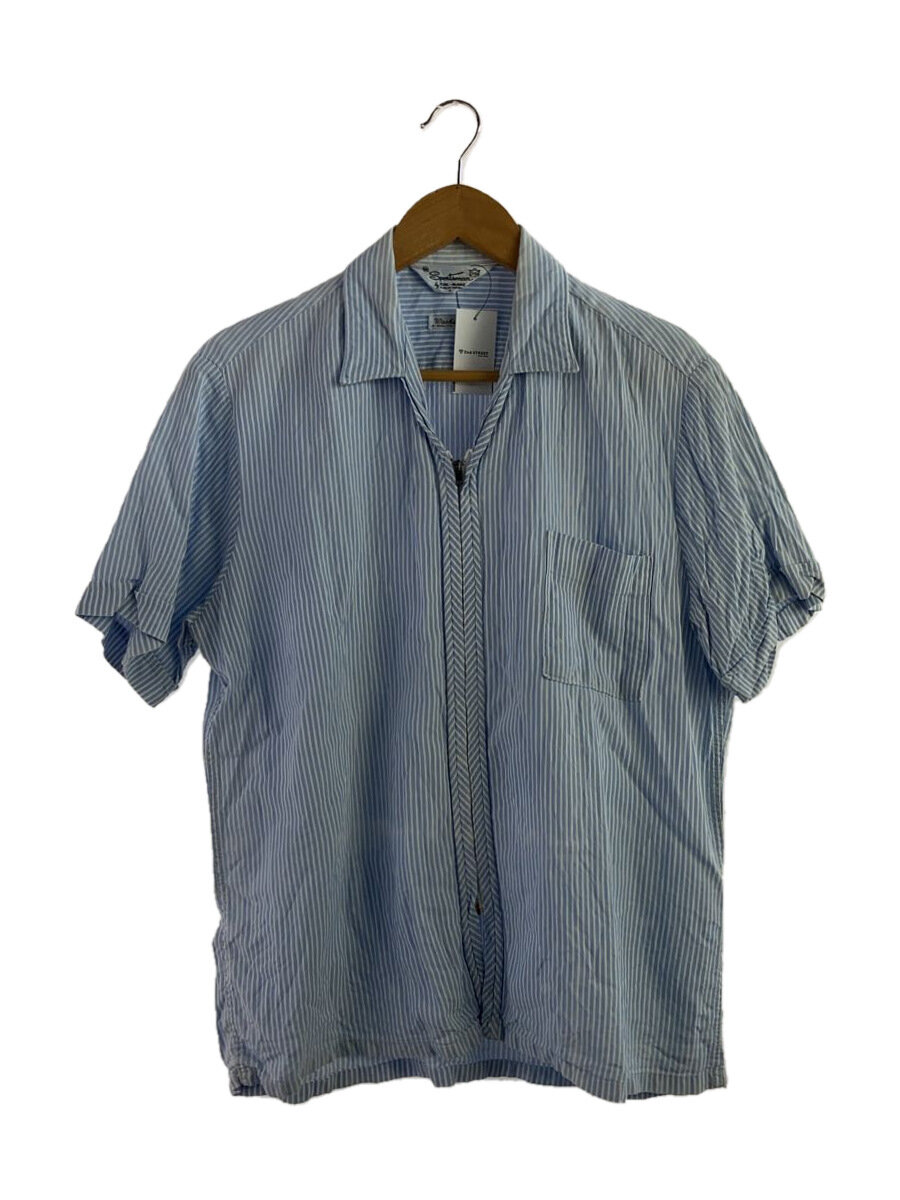 【中古】Sportsman/半袖シャツ/--/コットン/ブルー/ストライプ【メンズウェア】