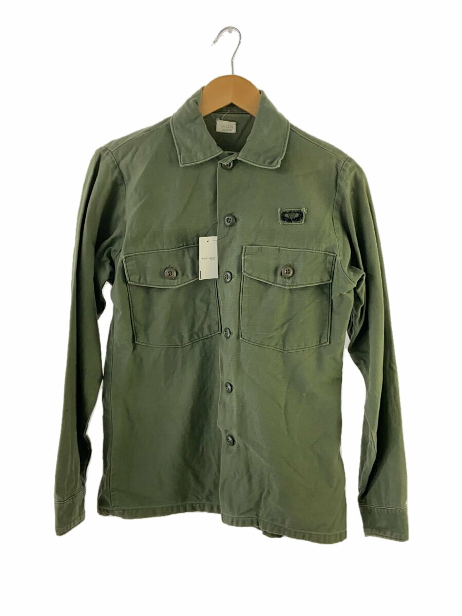 【中古】US.ARMY◆70s/OG-107/長袖シャツ/14.5/コットン/KHK【メンズウェア】