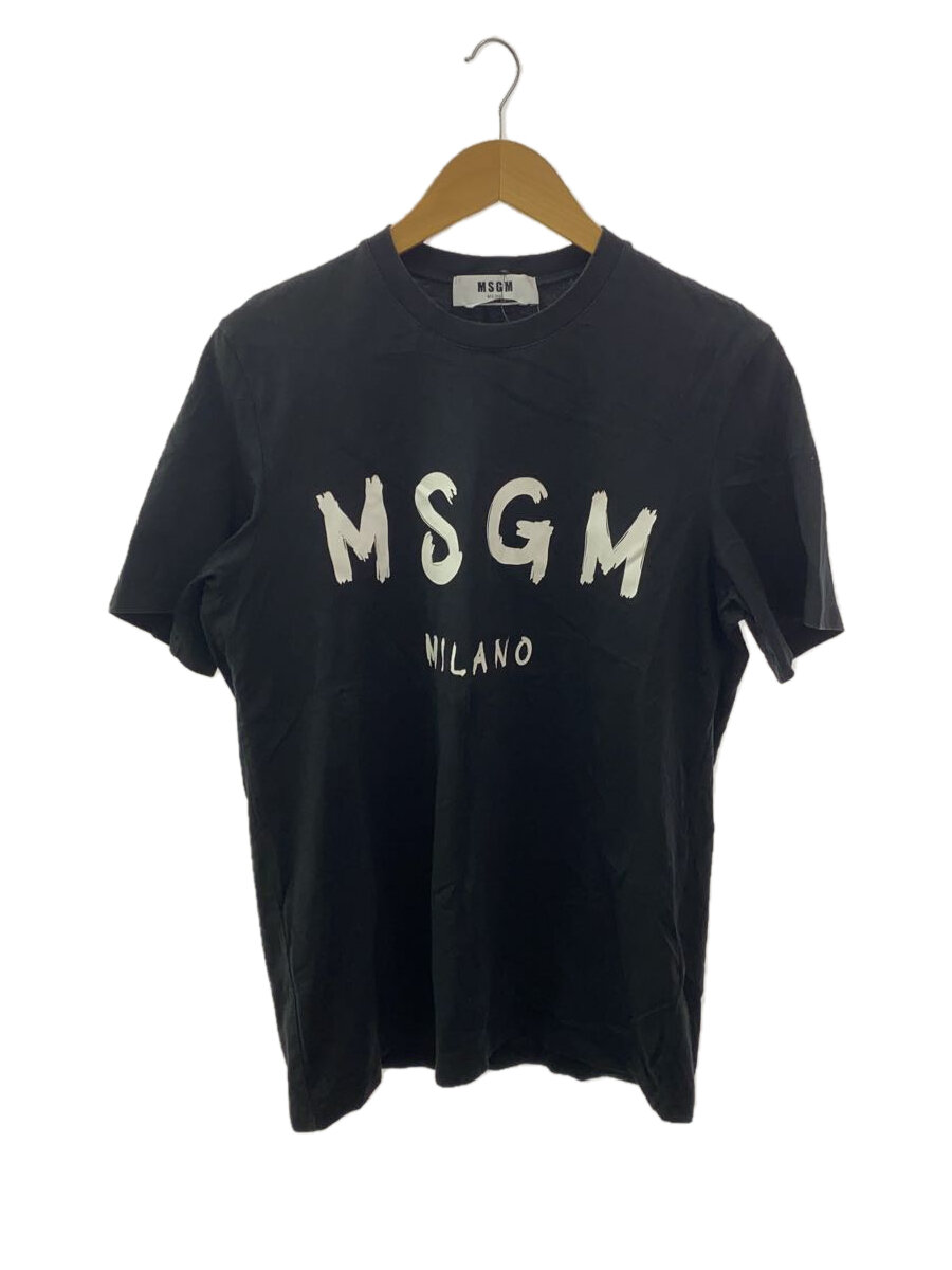 【中古】MSGM◆Tシャツ/XS/コットン/BLK/2840MM97【メンズウェア】