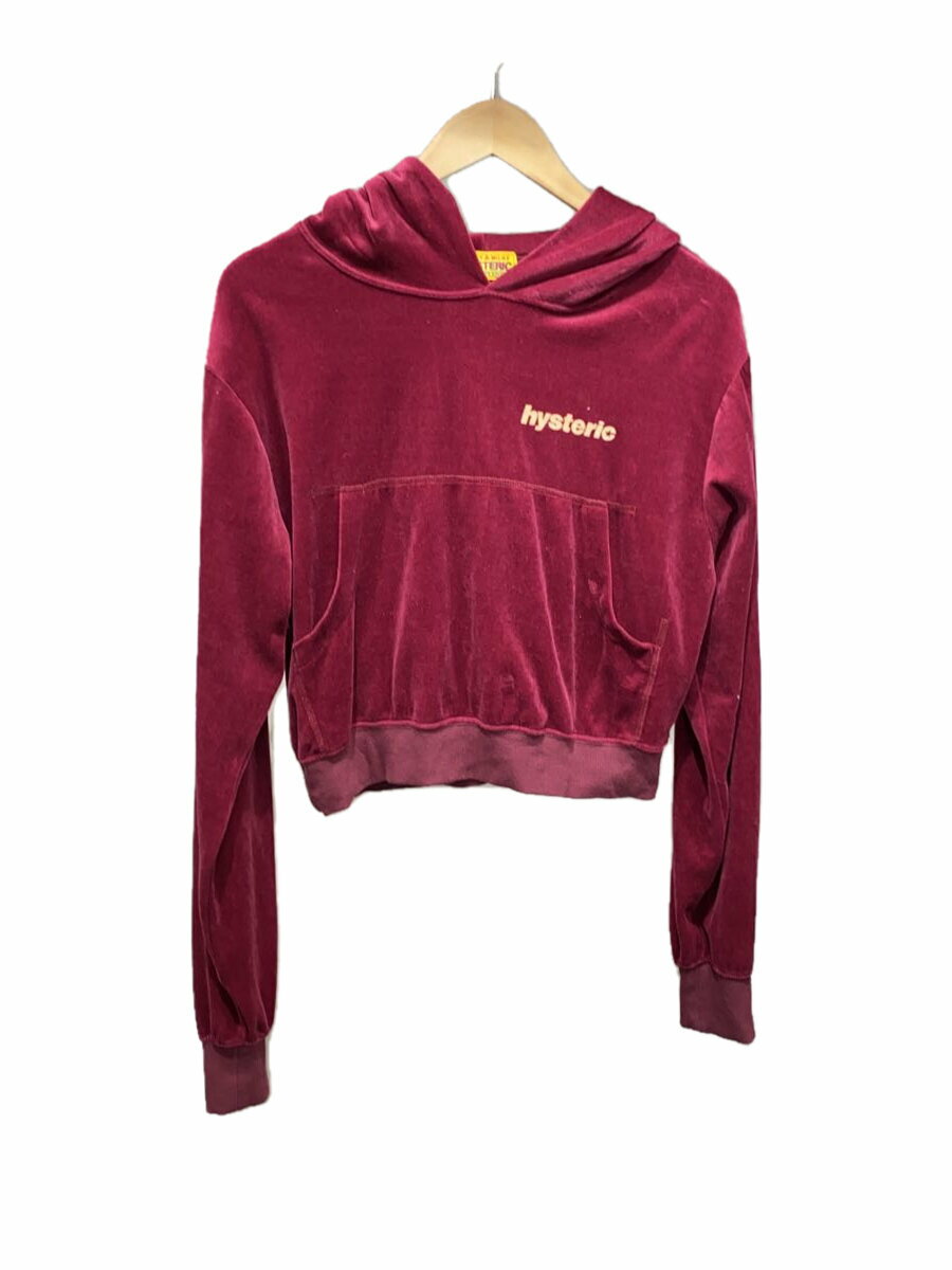 【中古】HYSTERIC GLAMOUR◆パーカー/FREE/コットン/レッド/01243CF07【レディースウェア】