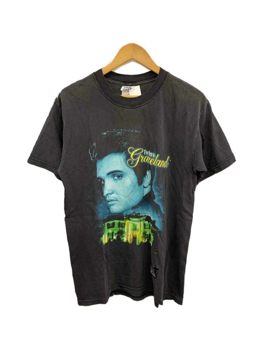 【中古】GILDAN◆graceland/elvis presley/Tシャツ/M/コットン/BLK//【メンズウェア】