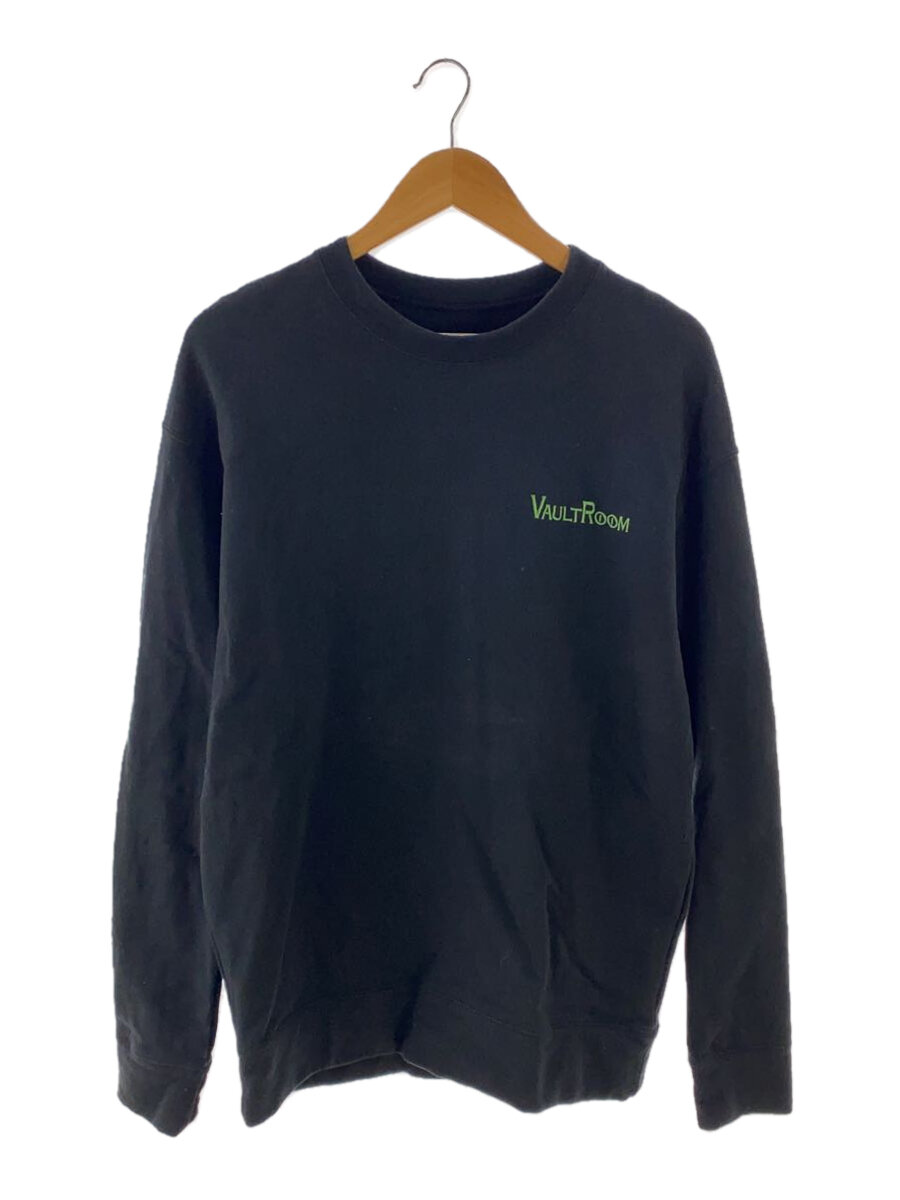 【中古】vaultroom◆スウェット/M/コットン/BLK/使用感有【メンズウェア】