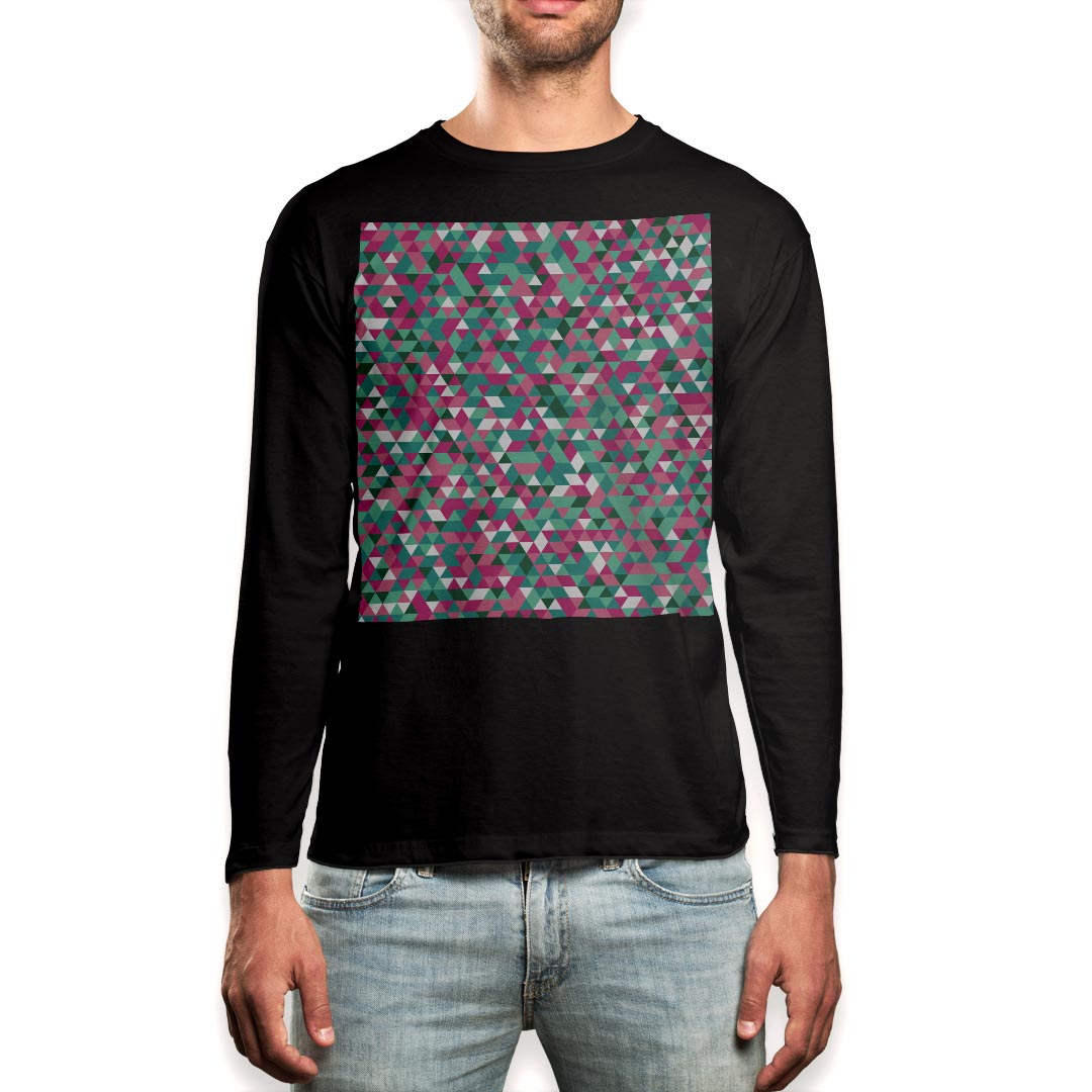 ロング tシャツ メンズ 長袖 ブラック デザイン XS S M L XL 2XL ロンT ティーシャツ 黒 black T shirt long sleeve 011164 派手　ピンク　緑