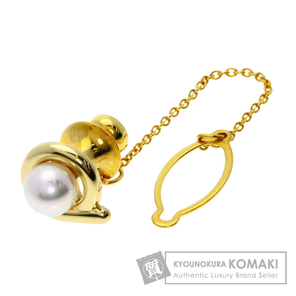 ミキモト パール 真珠 ブローチ K18イエローゴールド レディース 【中古】【MIKIMOTO】
