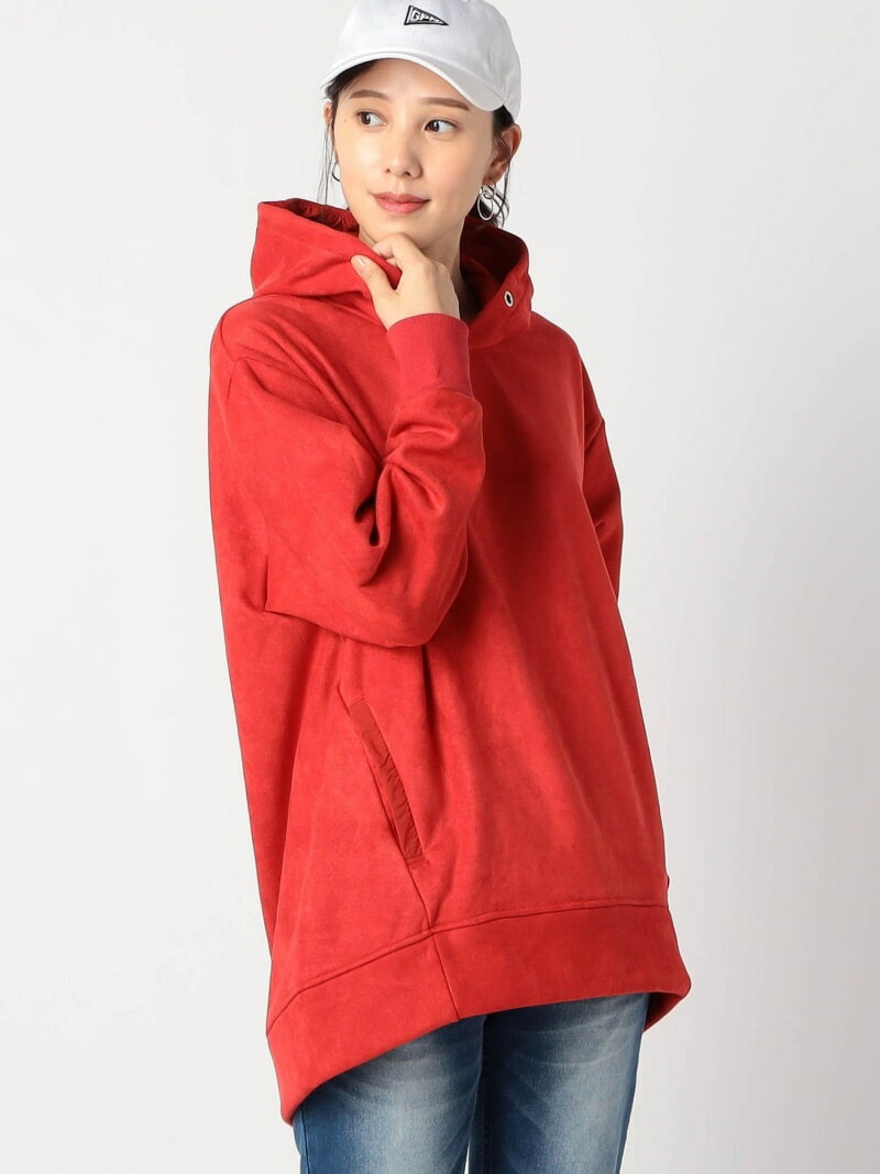 【SALE／50%OFF】ナイロン切替え Wフェイスプルパーカー Grand PARK NICOLE ニコル トップス パーカー・フーディー ブラック ベージュ レッド グレー【RBA_E】【送料無料】[Rakuten Fashion]