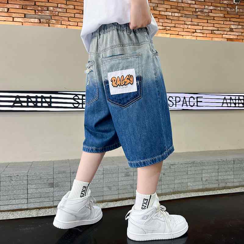 デニム パンツ 男の子 ボーイズ 子供 カジュアル 夏 夏 ショート 夏 薄手 涼しい ミディアム