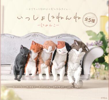 5個セット いっしょにねんね にゃんこ コンプリート フィギュア ネコ おもしろ ガチャガチャ 猫 ひまつぶし がちゃ 水飲み器 水飲み ボール リアル 水分補給 毛玉 ステッカー 玄関 プレゼント 猫好き インテリア 雑貨 爪研ぎ 棚 ねずみ