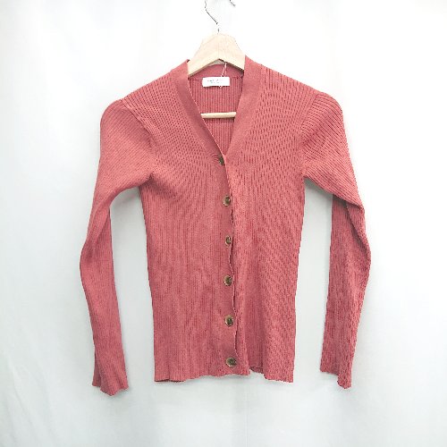 ◇ ⊇ BEAUTY & YOUTH ビューティアンドユース UNITED ARROWS 長袖 カーディガン サイズF エンジ レディース E 【中古】