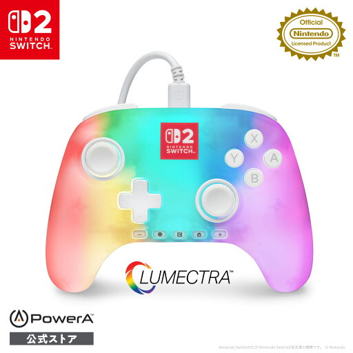【PowerA™公式ストア】パワーエー ルメクトラ・アドバンテージ・有線コントローラー for Nintendo Switch 2 -ホワイトNSGP0524JP-01 【任天堂ライセンス商品】