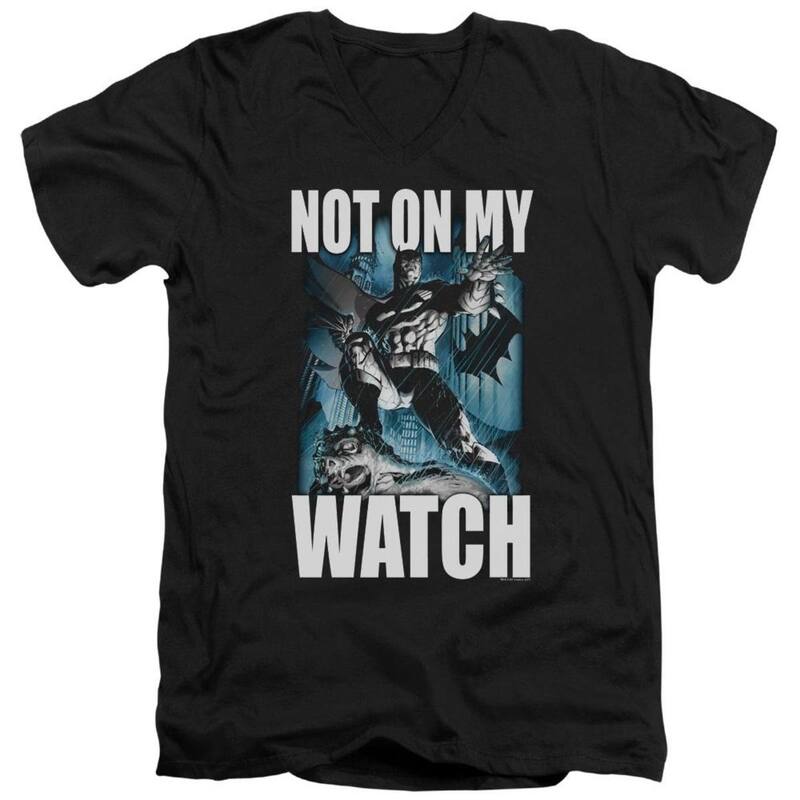 【送料無料】 ライセンス キャラクター メンズ Tシャツ トップス Batman Not On My Watch Short Sleeve T-shirt Black