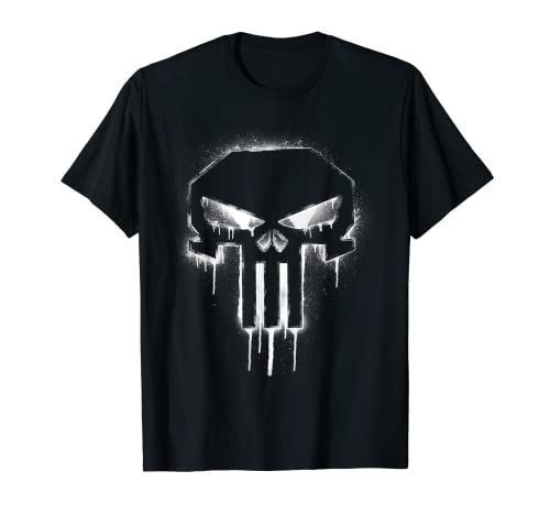 Tシャツ キャラクター ファッション トップス 海外モデル Marvel The Punisher Spray Painted Skull Drip Graphic T-Shirt T-ShirtTシャツ キャラクター ファッション トップス 海外モデル