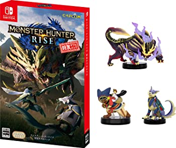 【中古】【非常に良い】モンスターハンターライズ 狩友ダブルパック -Switch+【モンスターハンターライズ amiibo3種セット】マガイマガド+オトモアイルー+オトモガルク
