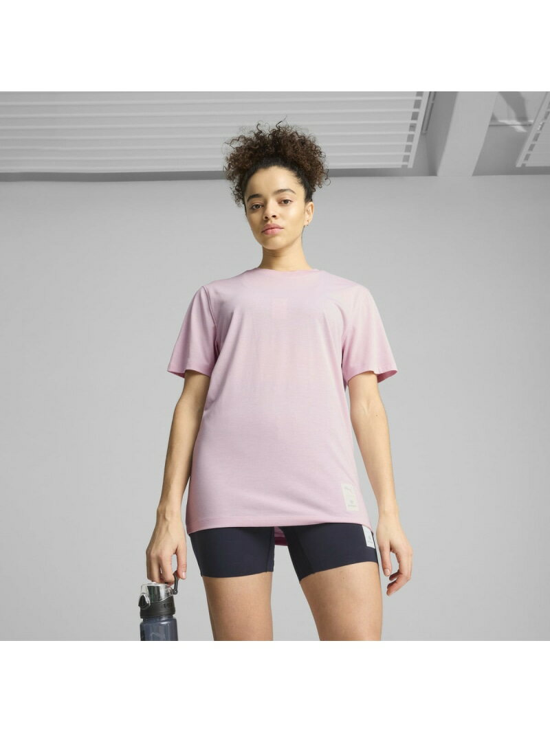 PUMA ユニセックス ランニング PUMA x SAYSKY 半袖 Tシャツ プーマ トップス カットソー・Tシャツ ピンク【送料無料】