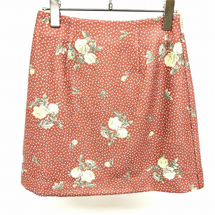 【まもなく終了|全品ポイント10倍|〜04/10(木)01:59まで＼4月お買い物マラソン／最大2,000円OFFクーポン配布中】【中古】スナイデル SNIDEL ミニスカート 花柄 パイル系の生地感 ポリエステル×ポリウレタン F ブラウン ブラウン×イエロー×グリーン レディース
