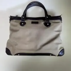 Max Mara トートバッグ ベージュ×ダークブラウン