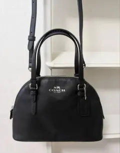 美品 COACH ペイトンレザー ミニドームドサッチェル 2WAY F32582