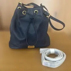 MICHAEL KORS ネイビー 巾着　ショルダーバッグ